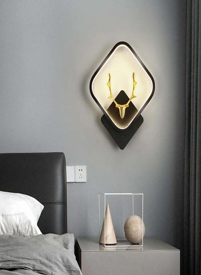 BASLASH مصباح حائط فاخر بتقنية LED من BASLASH Golden Singh Home Decor، مصباح ليلي، مصباح ديكور، غرفة معيشة، ألوان (أبيض دافئ + أبيض طبيعي + أبيض بارد) - Image 2
