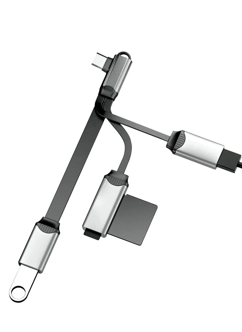 SYOSI 4-in-1 USB C Hub with SD TF Card Reader, Multiport Adapter for MacBook, Phone, Tablet and Type C Laptop  - Image 1