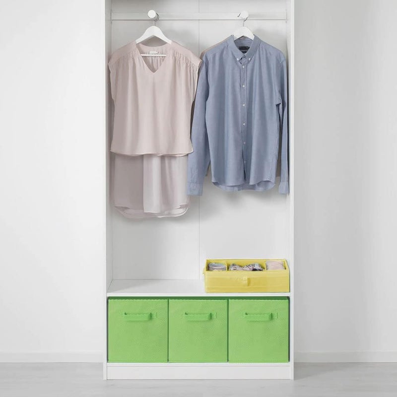 PowerKing Storage Box, 2 Pieces Foldable Storage Cube, Storage Box, Made of Fabric – Green - Image 3