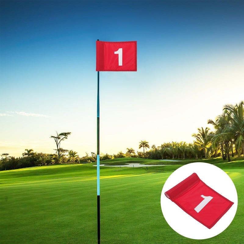 Red Golf Putting Practice Flag Number 1 Training Prop for Outdoor Course - Image 5