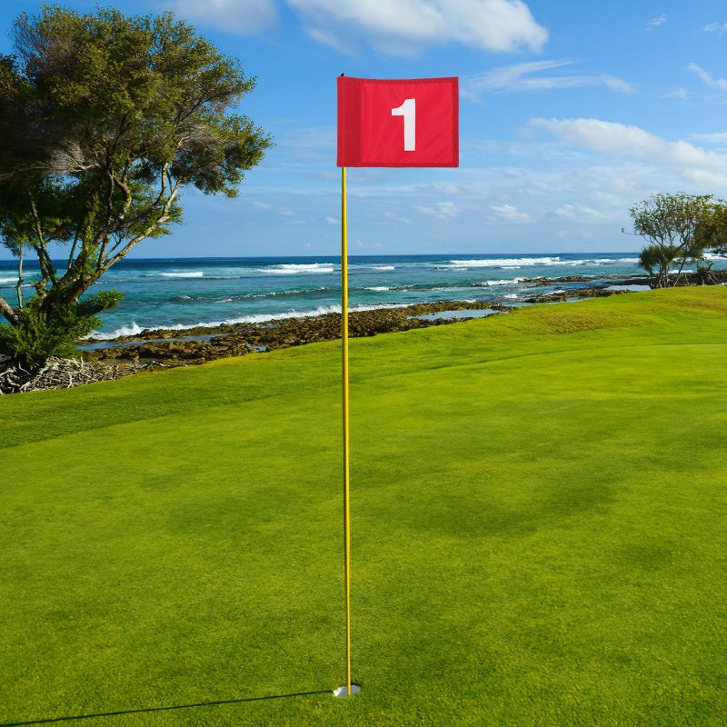 Red Golf Putting Practice Flag Number 1 Training Prop for Outdoor Course - Image 4