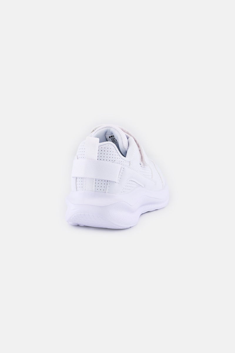 RBX Kids Girls Velcro Closure School Shoes, White  - Image 2