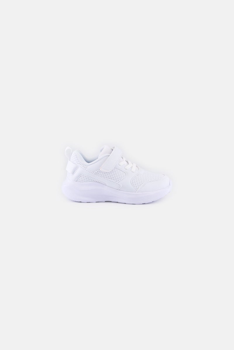 RBX Kids Girls Velcro Closure School Shoes, White  - Image 3