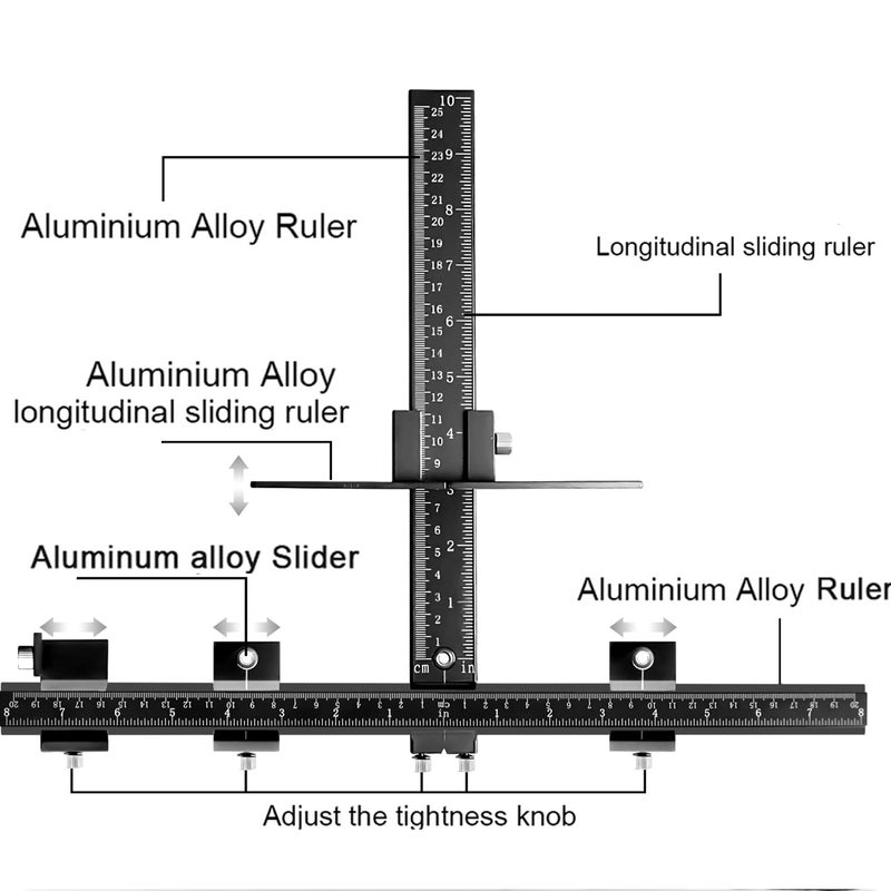 King&Charles Cabinet Hardware Jig, Aluminum Alloy Cabinet Handle Jig with Automatic Center Punch, Avoid Jitter Caused by Direct Drilling, Use for Handles and Pulls on Drawers/Doors. - Image 2
