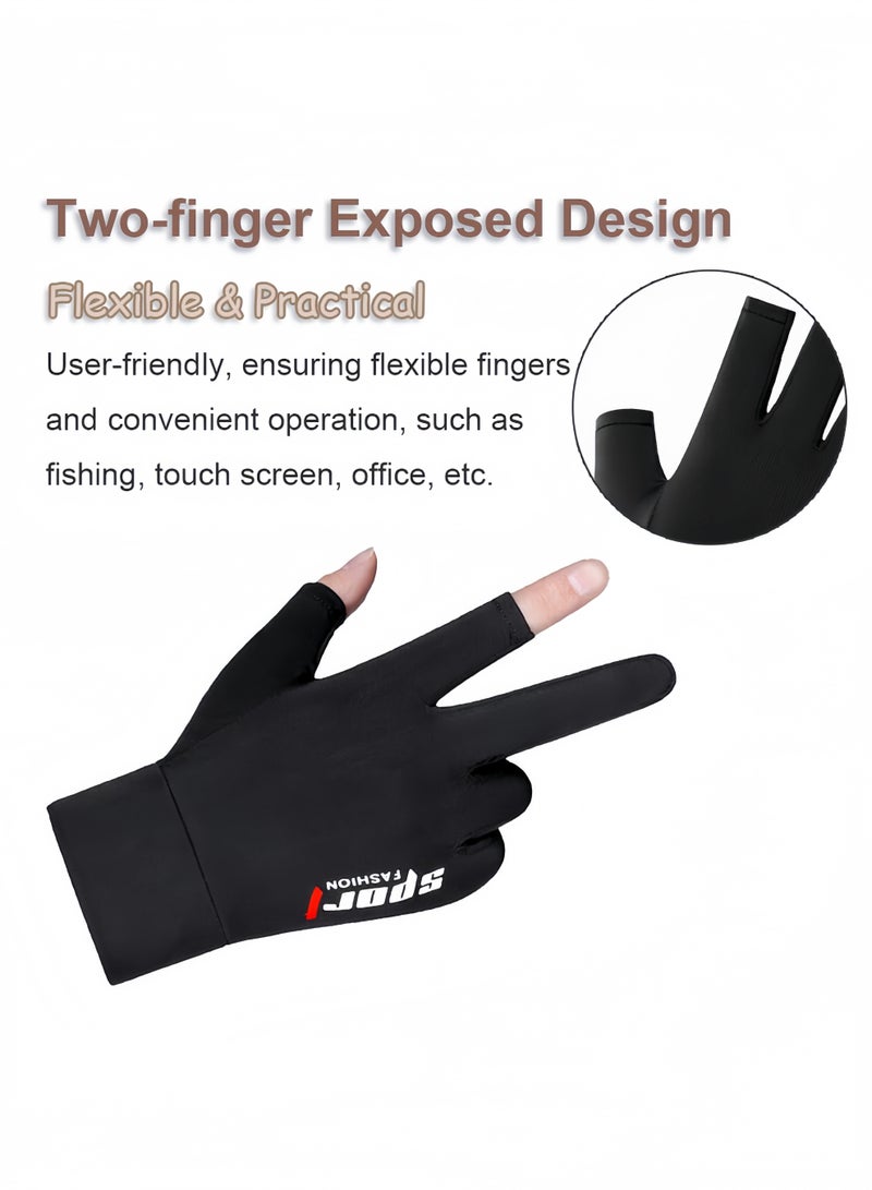 Generic Summer Fishing Gloves for Men UV Sun-Protection Cycling Gloves Anti-Slip Fingerless Gloves for Driving Hiking Outdoor  - Image 4