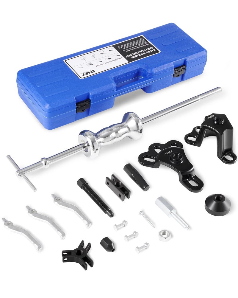 Orion Motor Tech مجموعة أدوات سحب المطرقة المنزلقة Orion Motor Tech 9-Way، مزيل محامل محور العجلة الأمامية وأداة سحب عمود المحور الخلفي، مجموعة أدوات سحب الخدوش - Image 1