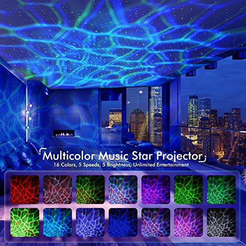 Rossetta Galaxy Projector, Star Projector Light for Bedroom, Bluetooth Speaker and 8 White Noise, Night Light Projector for Kids Adults Game Room, Home Theater, Ceiling, Christmas, Room Decor - Image 2