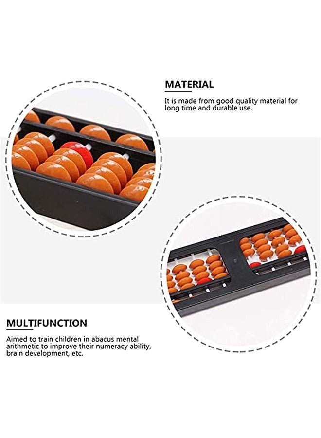 العداد العتيق 13 قضبان خشب السوروبان مع زر إعادة الضبط أداة العد الصينية اليابانية للآلة الحاسبة للأطفال ألعاب تعليمية لتحفيز الدماغ هدية باللون البني - Image 3