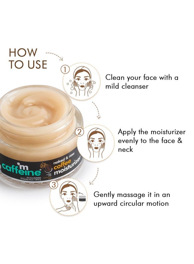 MCaffeine Naked And Raw Coffee Moisturizer 48Hour Face Cream Controls Excess Oil Gelbased Lotion Instant Moisture Hyaluronic Acid 1.69 Oz - Image 5