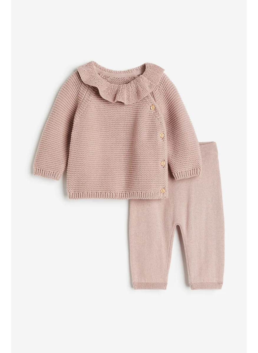 اتش اند ام 2-Piece Knitted Cotton Set