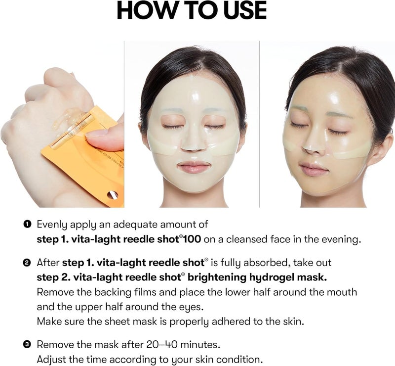 VT COSMETICS VT Vita-Light Reedle Shot® 100 2-Step Hydrogel Mask - Image 5