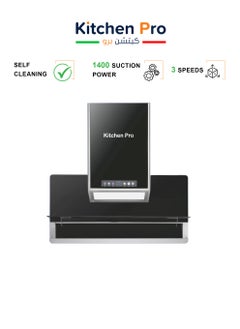 Modern Artificial Intelligence Extractor Hood - 90 CM - 1400 Suction Power - Black - AAS-9303