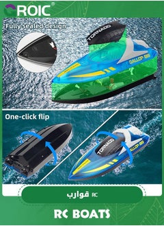 RC Boat for Kids,15+ MPH Fast Remote Control Boat with LED Lights, 2.4G RC Electric Boats Pool and Lakes Toys,Remote Control Boat with Rechargeable Battery - pzsku/Z1FD19B387A80591035B8Z/45/_/1705544036/88e751fa-3b51-42fb-a3e7-14b5d31c1283