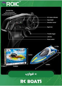 RC Boat for Kids,15+ MPH Fast Remote Control Boat with LED Lights, 2.4G RC Electric Boats Pool and Lakes Toys,Remote Control Boat with Rechargeable Battery - pzsku/Z1FD19B387A80591035B8Z/45/_/1705544037/9fe3eb22-b2af-4b30-97fe-091014620adb