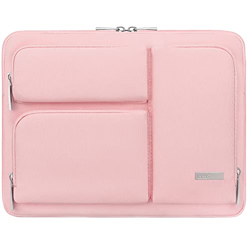 Lacdo 360° Protective Laptop Sleeve Case for 13 inch New MacBook Air M4 A3240 2025, M3 A3113, M2 A2681, M1 A2337 | 13" MacBook Pro M2/M1 A2338 A2251 | 13" iPad Pro M5 / iPad Air M3 Computer Bag, Pink - Image 1