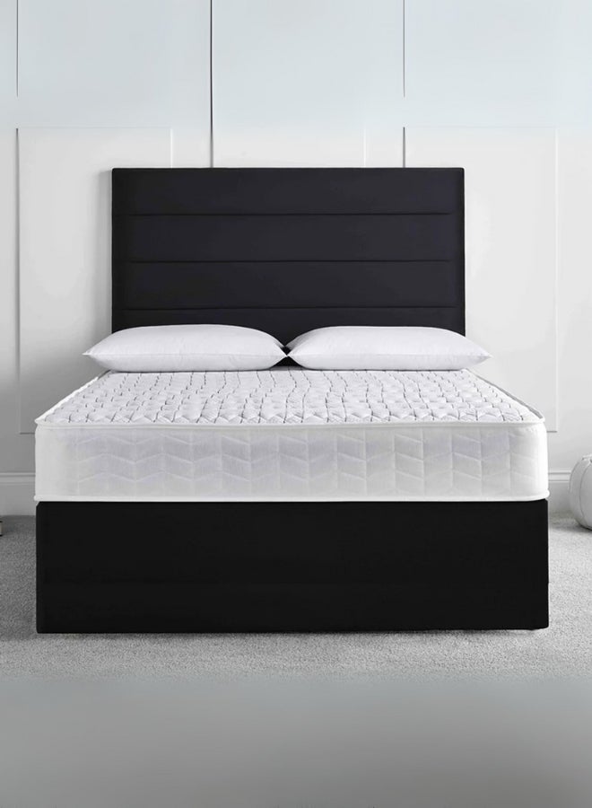 Bed and Mattress Home Elegance Rest Upholstered Large Twin Size ( Mattress Size 140 X 200 CM ) Black Color Bed Size 208 W X 140 L CM ( Mattress Sold Separately ) 