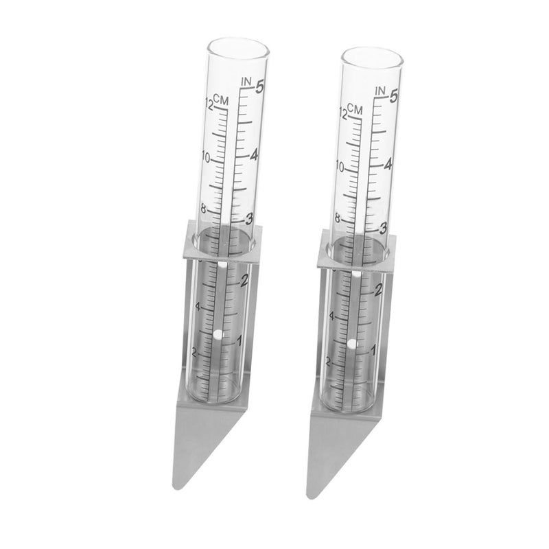 2 Pcs Stainless Steel Rain Gauge Bracket for Outdoor Yard and Garden Mounting - Image 2