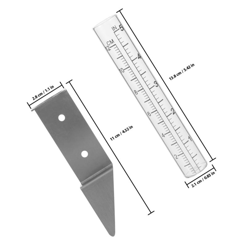 2 Pcs Stainless Steel Rain Gauge Bracket for Outdoor Yard and Garden Mounting - Image 3