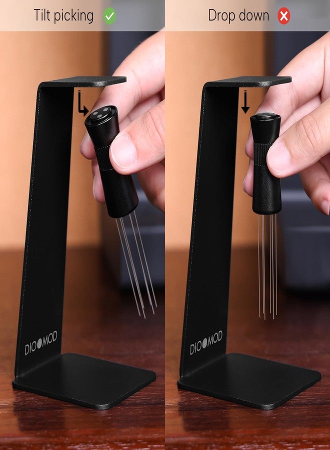 Dioomod Espresso WDT Tool with Magnetic Stand, Adjustable Range Coffee Needle Stirrer, 304 Stainless Steel 6 Needles 0.4mm with 6 Extra Needles, Black - Image 5