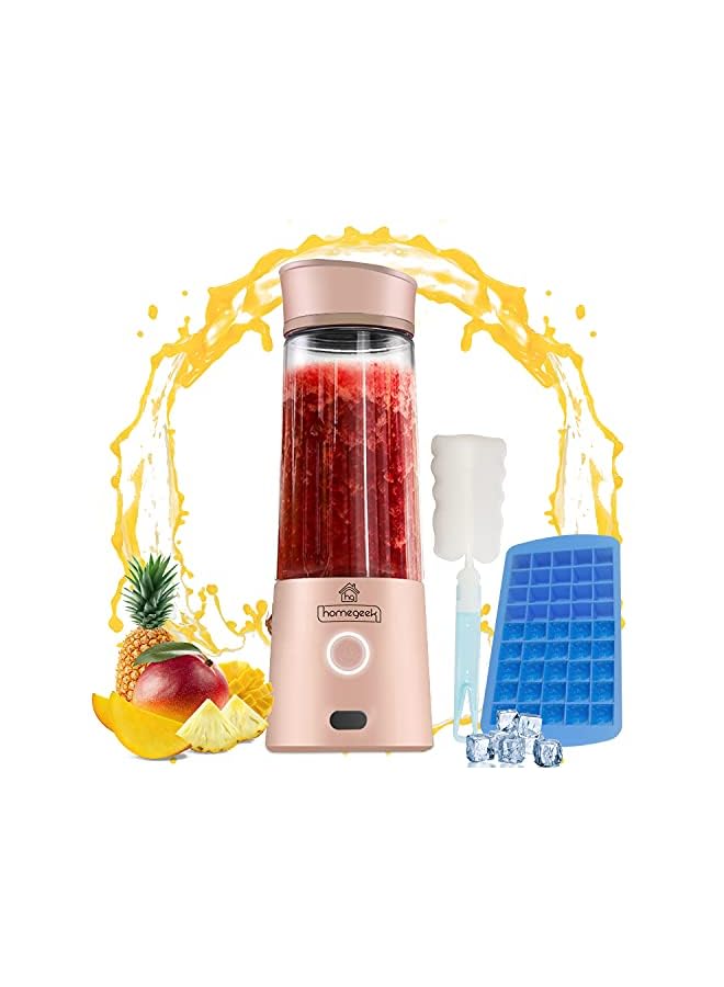 IAF خلاط محمول، صانع سموذي 400 مل، كوب عصير كهربائي مع 6 شفرات وبطارية قابلة للشحن USB بسعة 4000 مللي أمبير للمكتب، الرياضة، السفر، الصالة الرياضية والأنشطة الخارجية - Image 2