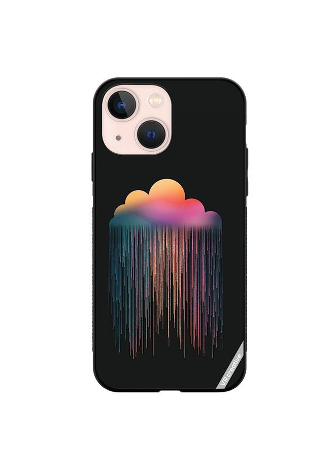 VR CREATIVE Protective Case Cover For Apple iPhone 13 mini Colourfull Rain Design Multicolour - Image 1