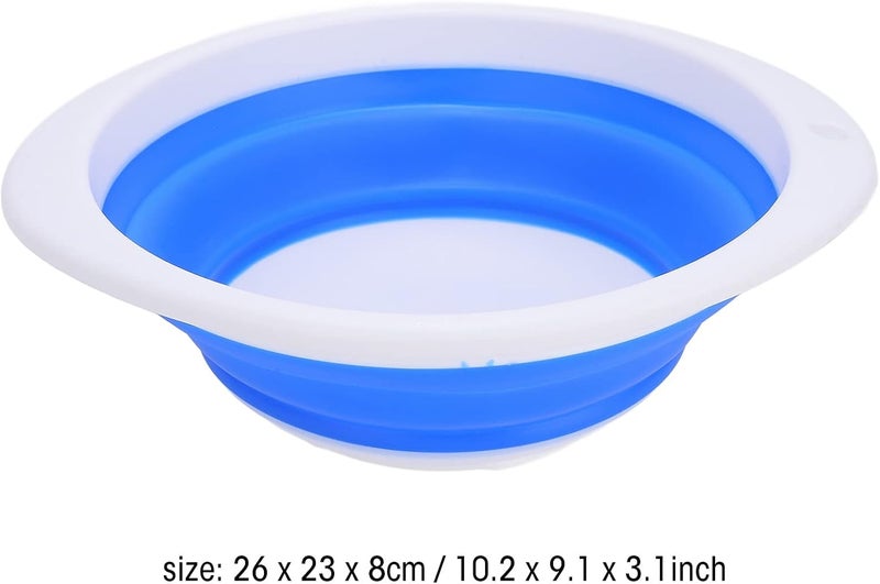 Collapsible Washing Basin Portable Multifunctional Plastic Rubber Vegetable Washing Bucket for Travel Camping Outdoor Activities (M) - Image 3