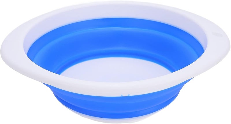Collapsible Washing Basin Portable Multifunctional Plastic Rubber Vegetable Washing Bucket for Travel Camping Outdoor Activities (M) - Image 1