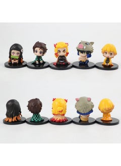 Trunkin Trunkin Demon Slayer Figures Chibi Small Action Figures Set Of 5 Model A, 2-3 Inches Kimetsu No Yaiba Anime Figurines Small Sitting Set,Multicolor  - Image 2