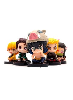 Trunkin Trunkin Demon Slayer Figures Chibi Small Action Figures Set Of 5 Model A, 2-3 Inches Kimetsu No Yaiba Anime Figurines Small Sitting Set,Multicolor  - Image 4
