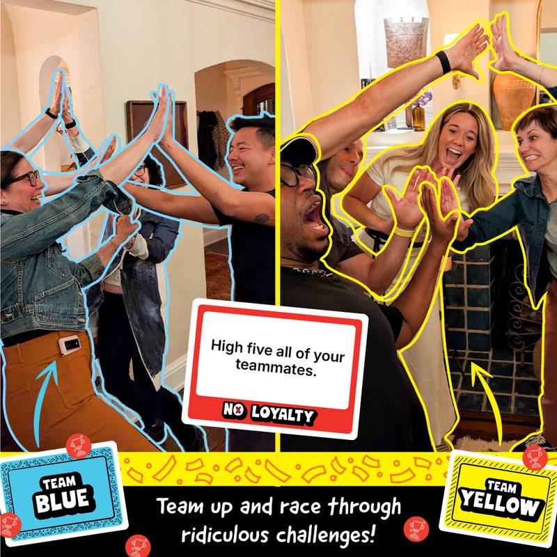 Exploding Kittens No Loyalty â€“ Win Challenges, Switch Teams, Repeat â€“ Chaotic Party Game for Large Groups, and Holidays â€“ 4â€“20 Players Ages 7+ - Image 4