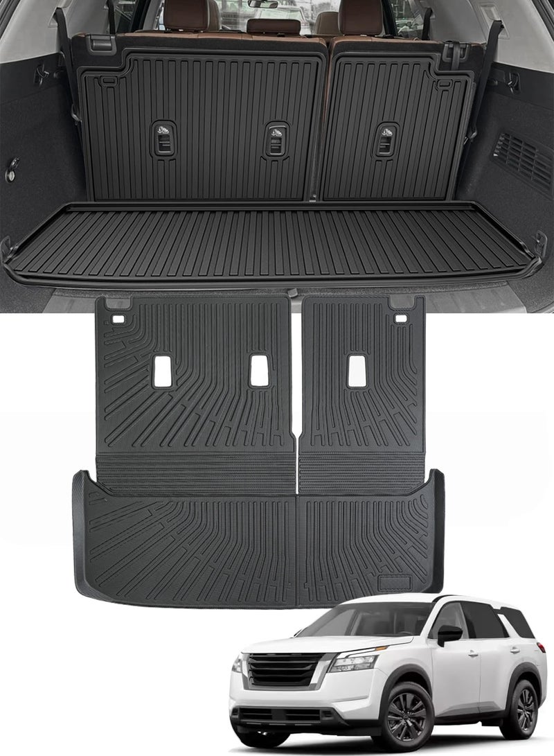 Delehehe Cargo Liner - Trunk Mat for Nissan Pathfinder 7&8 Seats Accessories,Custom Fit Car Trunk Mat,All Weather Cargo Mat for Nissan Pathfinder Accessories,100% Protection TPE - Easy-to-Wash - Image 1