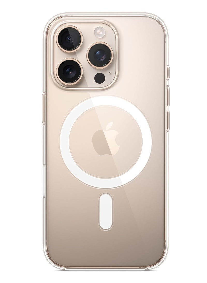 eBarakah iPhone 16 Pro Silicone Case Compatible with MagSafe | (MagU), Revolutionary iCrystal Tech Clear Cover, Miltary Grade Protection, Anti-Scratch, Camera Protective, Magnetic Ultra Slim for iPhone 16 Accessories | MagSafe Compatible iPhone Cover - Image 1