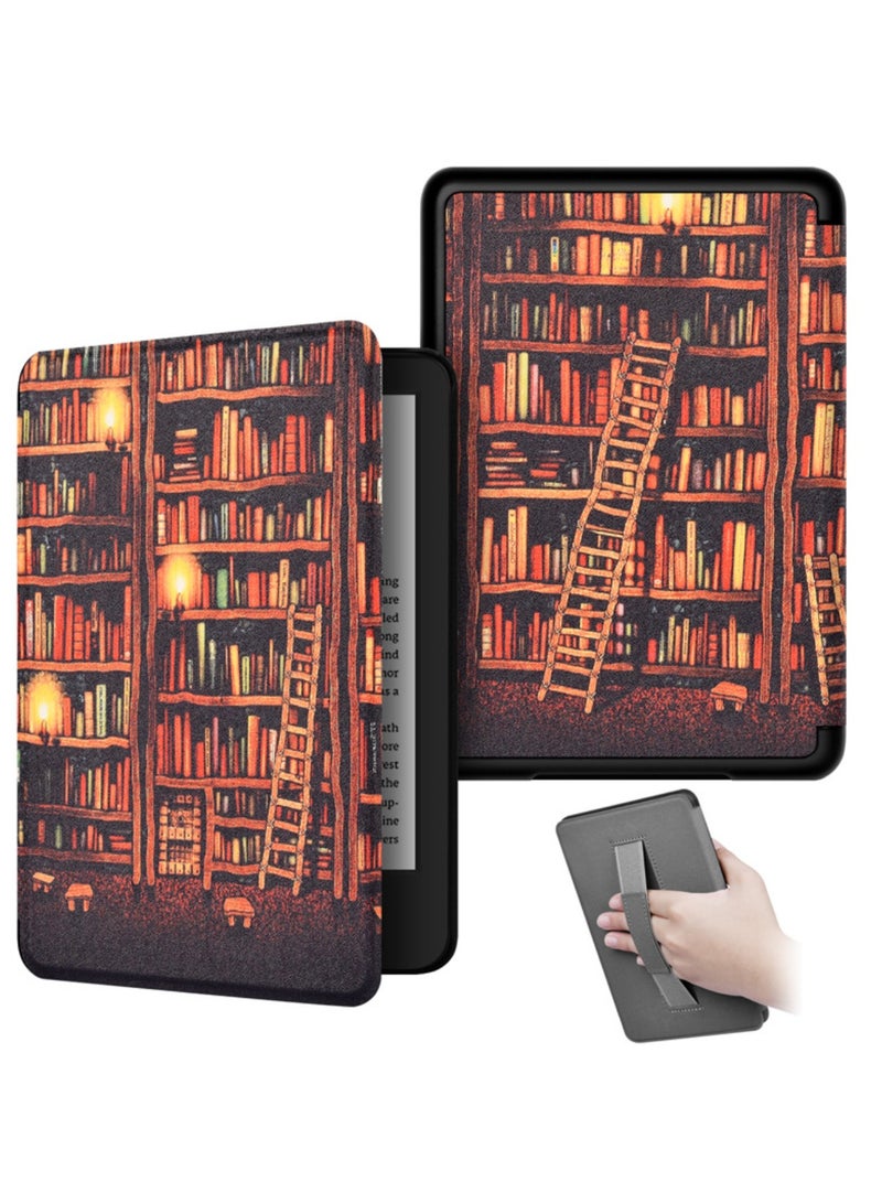 حالة 7 بوصة Paperwhite 12th Gen 2024 و Colorsoft Signature Edition 2024 مع حزام اليد وميزة إيقاظ النوم التلقائي (رف الكتب الذهبي) - Image 1