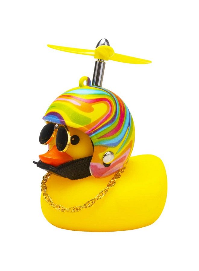 wonuu Rubber Duck Car Decorations Cute Yellow Duck Car Dashboard Ornaments With Propeller - Image 1