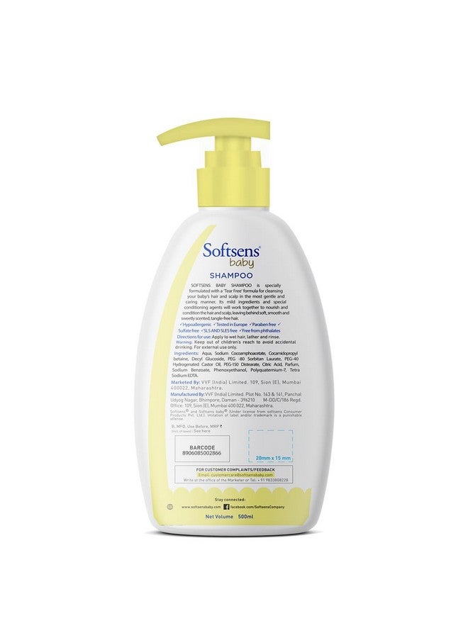 Softsens Baby Tear Free Shampoo | Enriched With Orange Oil | Mild, Hypoallergenic, Paraben & Sulphates Free Shampoo For Babies 500Ml - Image 2