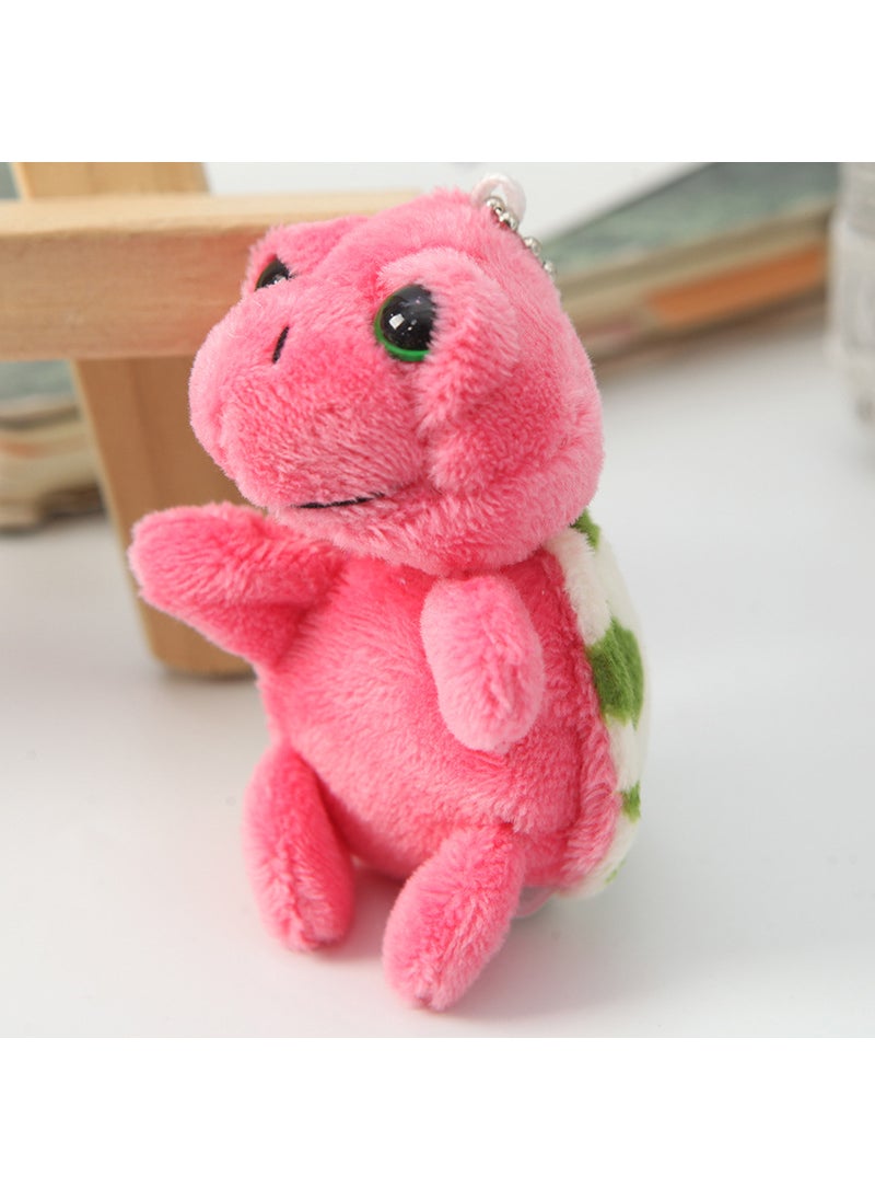 null - Cute Big Eyes Turtle Plush Keychain CharmRose red-Keychain Rose red-Keychain - Image 1