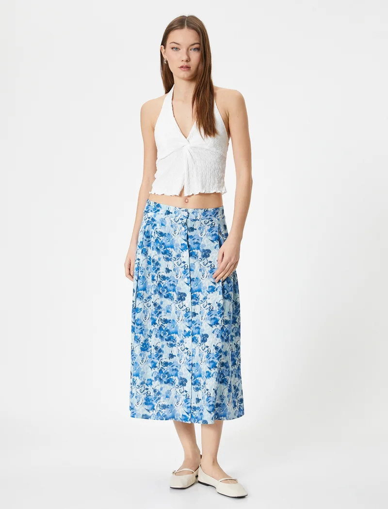 كوتون Floral Long Skirt