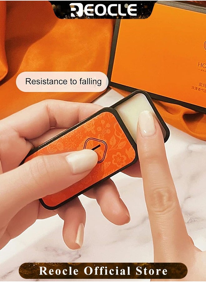REOCLE 4 Pcs Solid Perfumes Alcohol Free Strong & Lasting Fragrance with 1 Men's Perfume 2 Women Perfumes 1 Neutral Perfume with Lemon Orange Strawberry Grapefruit Fragrant Gifting Pack for Men & Women  - Image 2