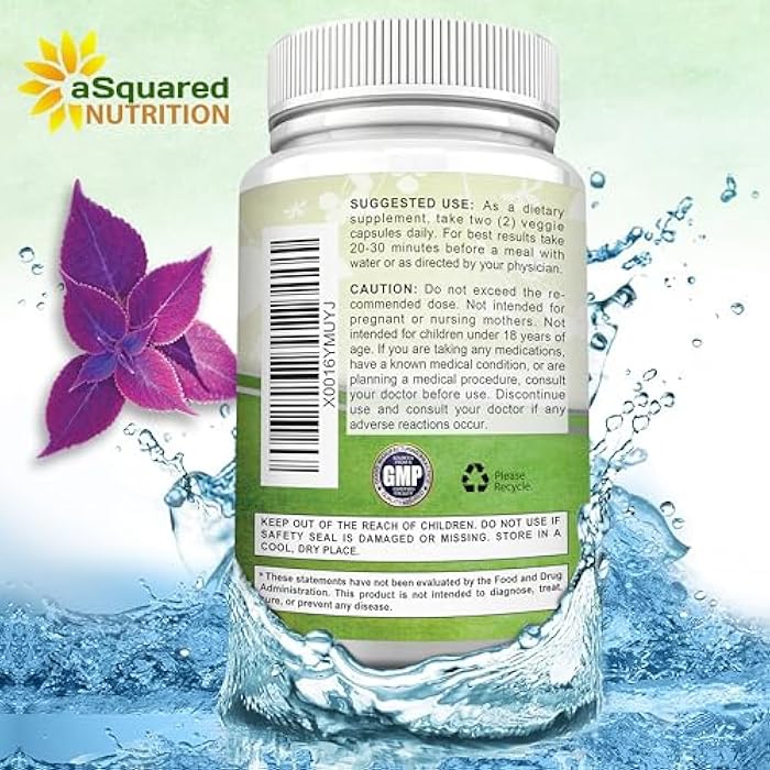 aSquared Nutrition Forskolin 500mg Max Strength-180 Capsules,Forskolin Supplement for Pure Weight Loss Fuel, Coleus Forskohlii Root - Forskolin Diet Pills, Belly Buster Fat Burner 2X Slim Trim Lose - Image 4