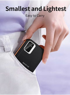 BESTIS 10000mAh Mini Power Bank with Built-in Double Cables, PD22.5W Fast Charging Portable Charger,Quick Charge Devices Black  - Image 4