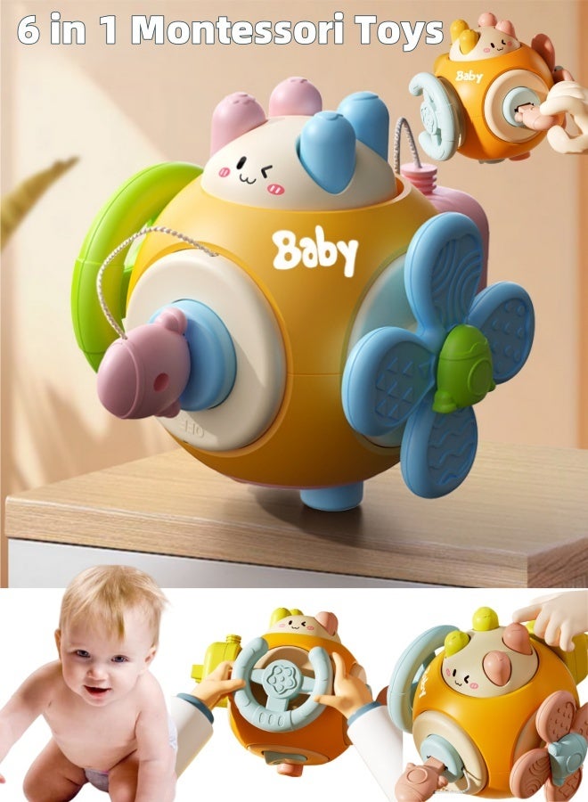 6 in 1 Baby Busy Cube Toy,6-Sided Montessori Sensory Activity Cube with Fine Motor Skills Learning,Travel Fidget Toys,Kid Education Learning Activity,Birthday Gift 6-18 Month 1 2 Year Old Boy Girl - Image 1