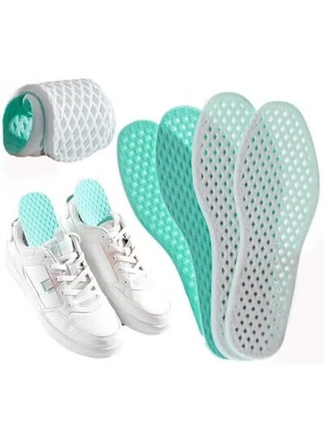 JOUDIYA 245-250mm Memory Foam Insoles, Breathable Sports Shoe Inserts for Men and Women with Shock Absorption, Anti-Ordor Shoe Soles, Cuttable - Image 1