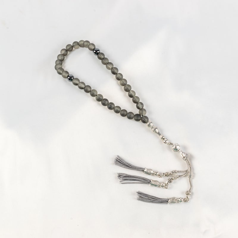 Fabulous Gray Opal Stone Prayer Bead of 33 Beads - Image 1