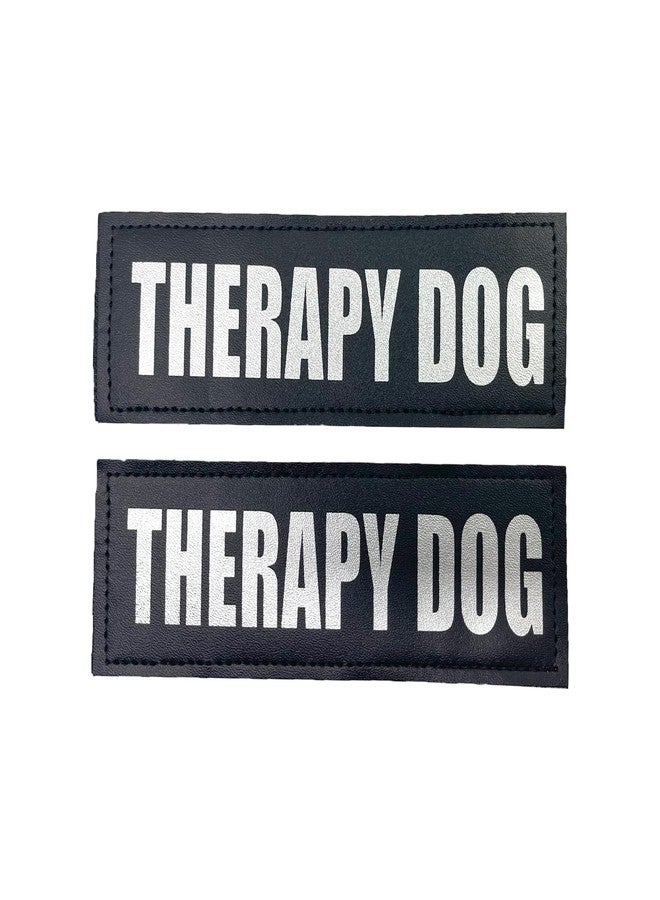 Albcorp Reflective Therapy Dog Patches with Hook Backing for Service Animal Vests/Harnesses Small (4.6 X 1) Inch - Image 1