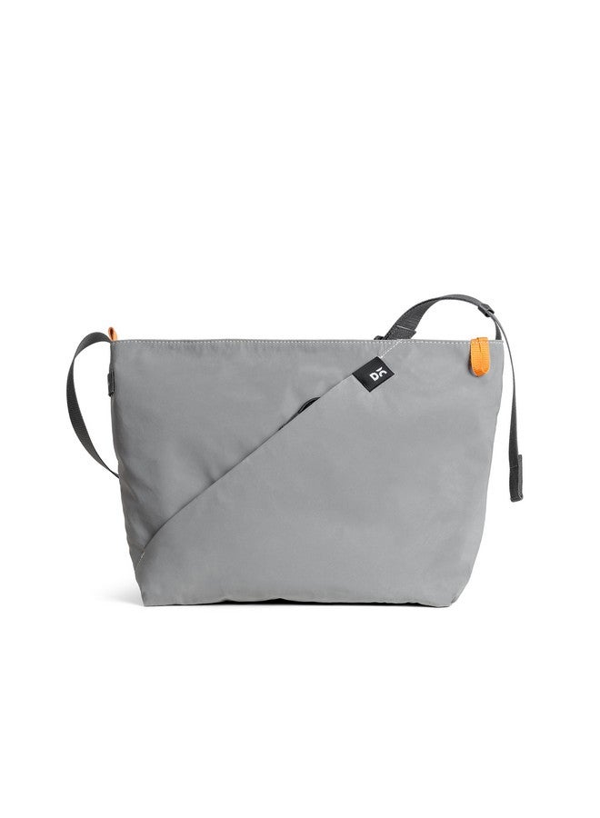 DailyObjects Joules Crossbody Bag For Girls, Men and Women| | One Spacious Main Zippered Compartment and Two Deep Slip Pockets | Detachable Strap - Light Grey - Image 1