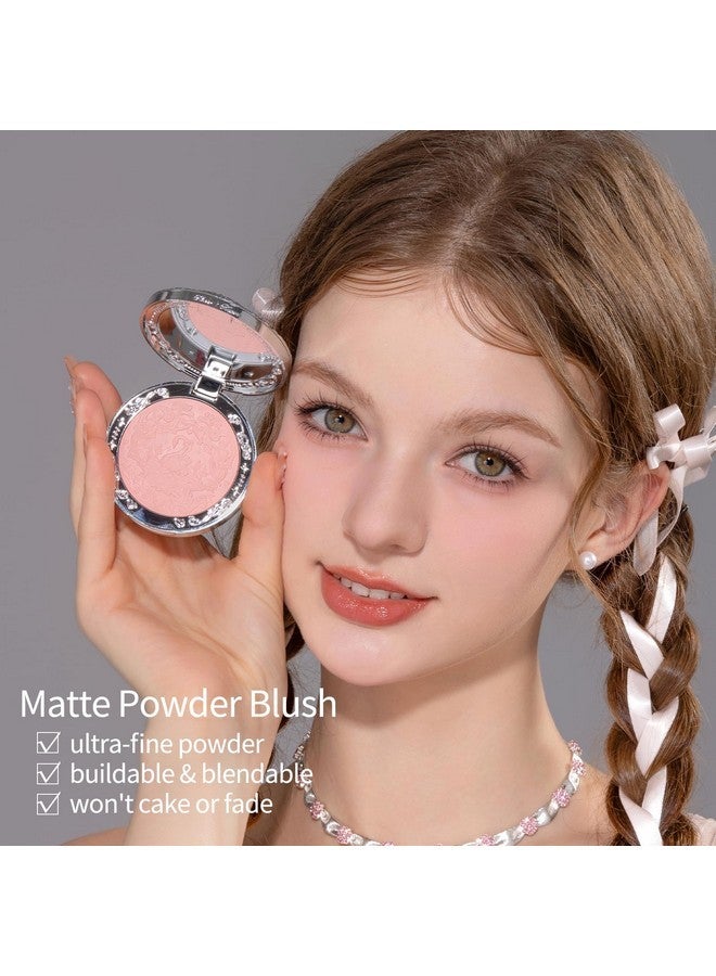 فلاور نوز أحمر خدود منقوش من فلاور نوز سوان باليه، لمسة نهائية غير لامعة، أحمر خدود قابل للبناء والدمج للخدود، ناعم ويدوم طويلاً للفتيات والنساء (02 رومانتيكسم، 5 جرام) - Image 4