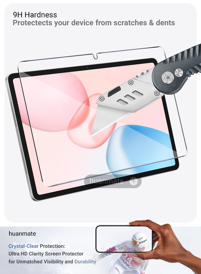 huanmate Honor Pad 10 12.1 Inch Tempered Glass Screen Protector – High Transparency, Delicate Touch, Anti-Explosion, Smooth Arc Edges, Easy Installation, Screen Protector for Honor Pad 10 12.1 Inch - Image 3