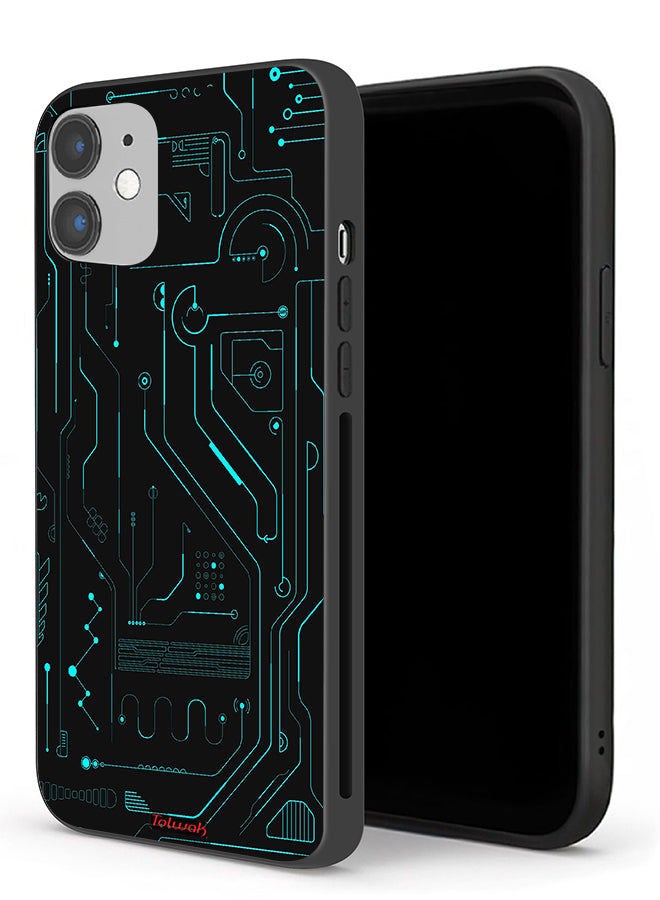 Apple iPhone 12 mini Protective Case Digital Art Circuits Minimalism Multiple Display