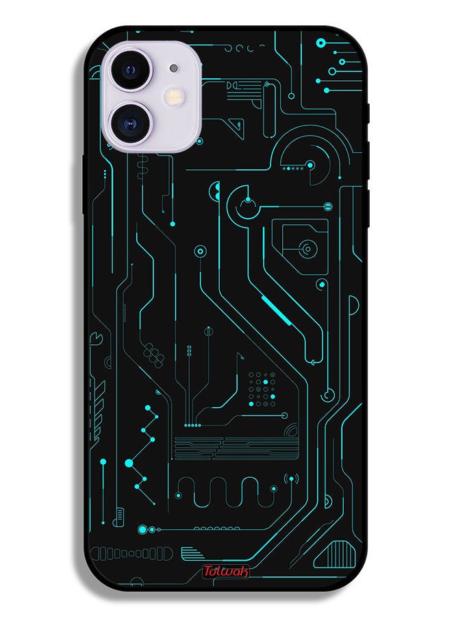 Apple iPhone 12 mini Protective Case Digital Art Circuits Minimalism Multiple Display
