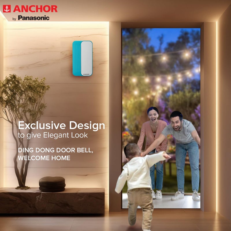 Anchor by Panasonic Resettable Ding Dong Doorbell | Calling Bell for Home | Door Bell for Office, School (38915) - Image 3